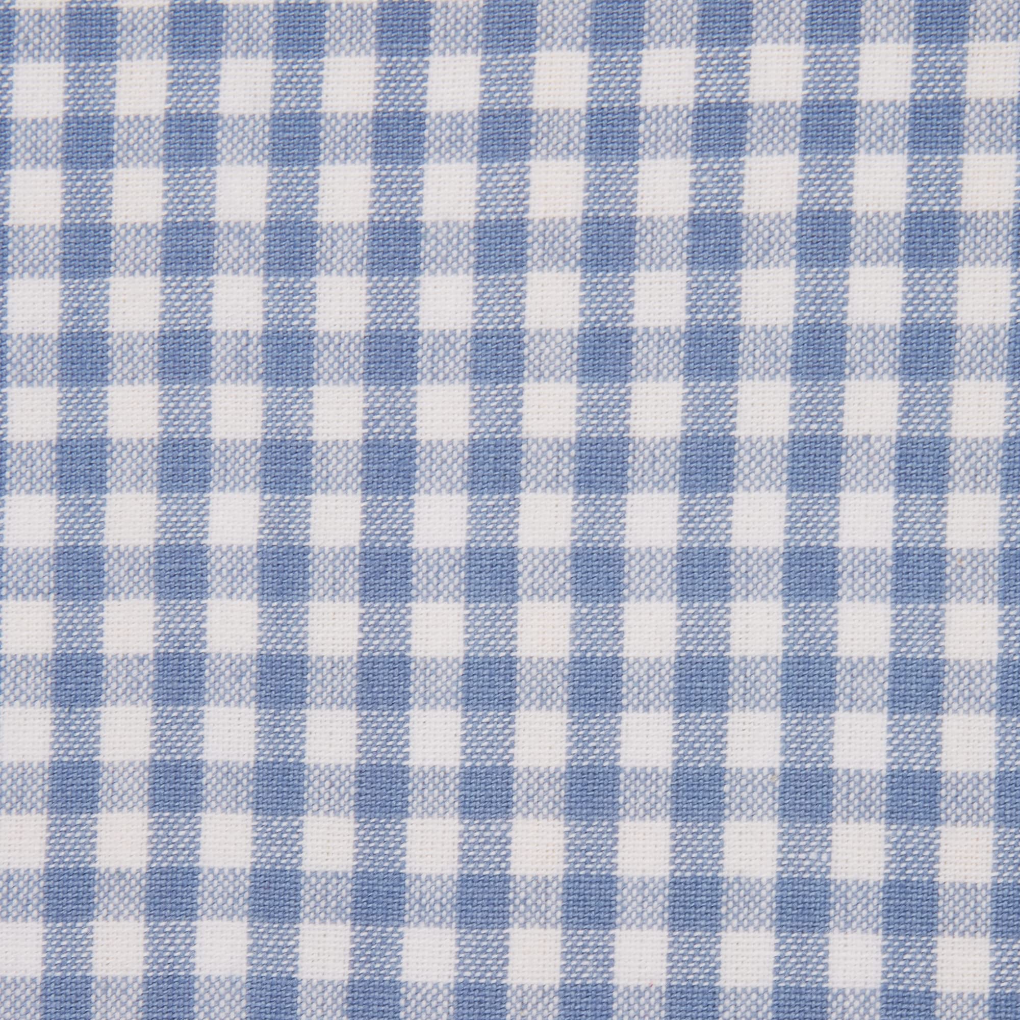 DII Window Valance Collection, 100% Cotton, Pre-Shrunk, Machine Washable, 2 Inch Curtain Rod Pocket, Single Panel, 72x14, Stonewash Blue Check