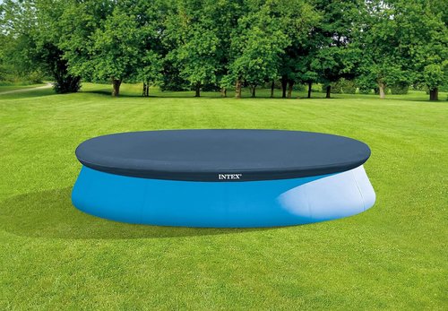 INTEK 28022E Pool Cover - Durable Protection for 12ft Round Easy Set Pools | Includes Rope Tie & Drain Holes