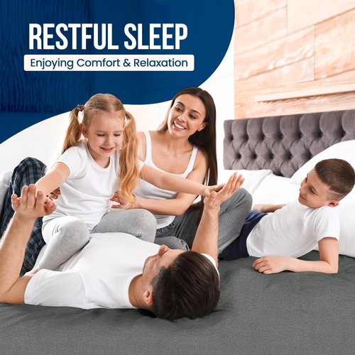 Utopia Bedding Waterproof Mattress Protector Queen Size, Premium 200 GSM Terry Mattress Cover, Soft & Breathable Bed Cover, Fitted Sheet Style with Stretchable Deep Pockets 17" (Gray)
