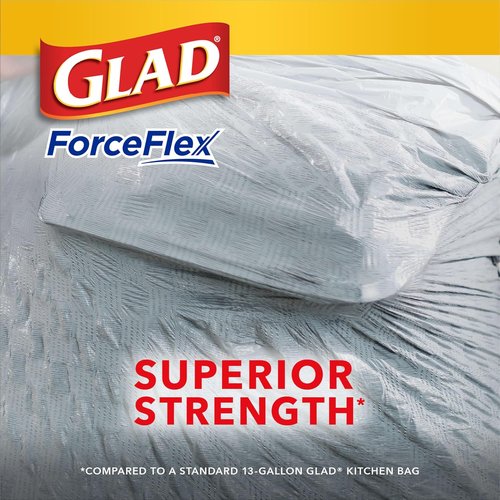 Glad ForceFlex Tall Kitchen Trash Bags - 13 Gallon, Fresh Clean Scent, 110 Count Pack