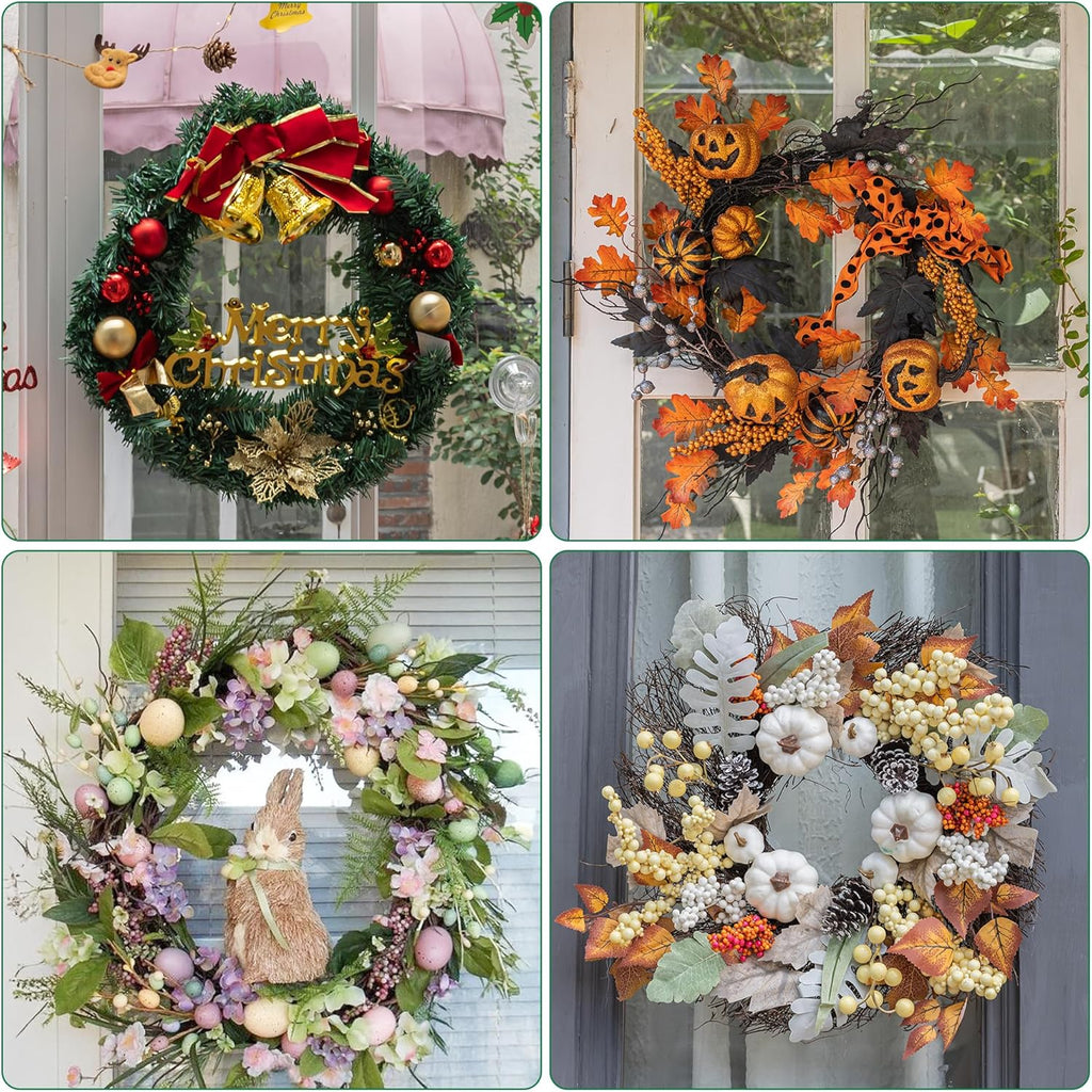 Antimbee Extra Large Wreath Hangers - Heavy Duty Suction Cup Hooks for Front Door | No Tools, Holds Up to 18 Lbs