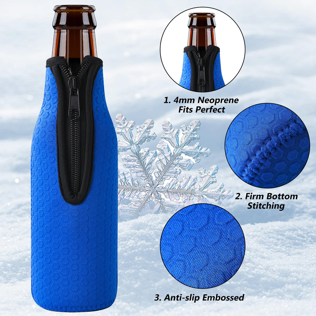 Xumbtvs 4 Pcs Beer Bottle sleeves, Non-slip Neoprene Insulated Beer Holder Cooler Cover for 12oz 330ml Bottle (Colorful1)