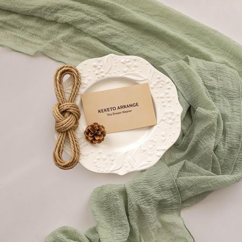 Keketoarrange Sage Green Table Runner - 120 Inch Rustic Boho Cheesecloth for Weddings & Events