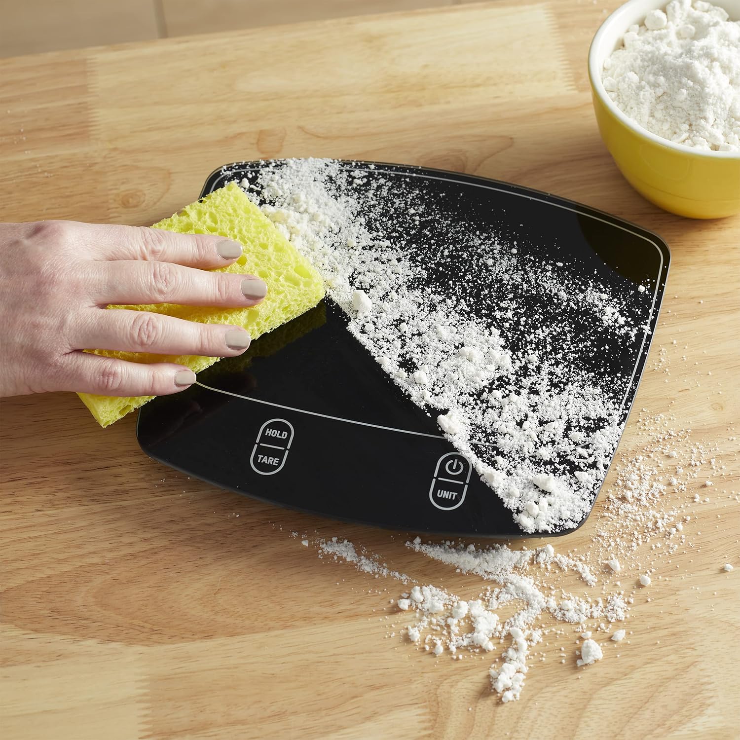 Taylor Waterproof Digital Kitchen Scale - 11 Pounds Capacity | Sleek Black Design