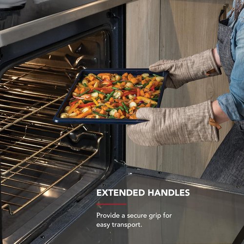KitchenAid Nonstick Aluminized Steel Baking Sheet - 13x18in, Stylish Ink Blue Color