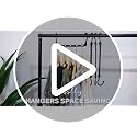 8 Pack Space Saving Plastic Hangers - Closet Organizer in Black