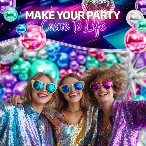 ALL-IN-1 Disco Balloon Arch Kit with BONUS Disco Balls & Starbursts for Disco Party Decorations - Metallic Balloon Arch Kit for 90s Theme Party Decoration, Prom Decoration, Karaoke Party Decorations