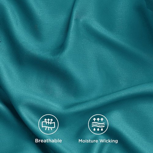 Bedsure Cooling California King Sheet Set - Breathable Rayon from Bamboo, Deep Pocket, Turquoise