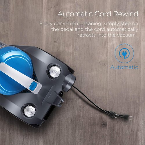 Eureka Bagless Canister Vacuum Cleaner - Lightweight for Carpets & Hard Floors | Blue Whirlwind NEN110B