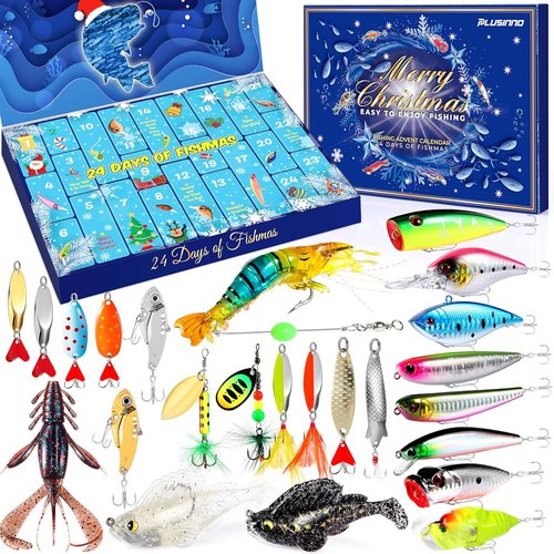 Advent Calendar 2025 | Fishing Gifts for Men & Teens - 24 Days Countdown with Tackle Lures