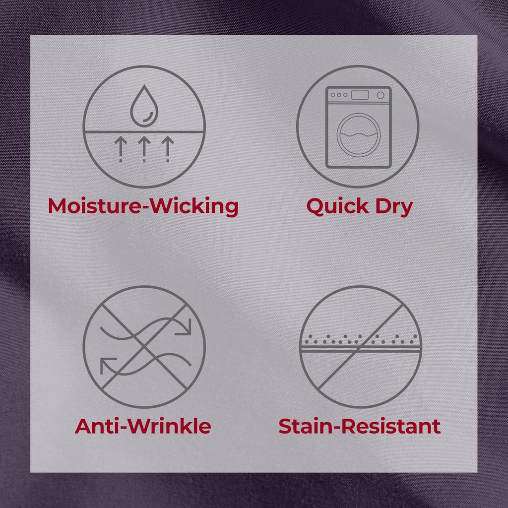 Mellanni Twin Sheets Set - 3 PC Luxury Bedding - Extra Soft, Cooling, Wrinkle & Stain Resistant | Purple