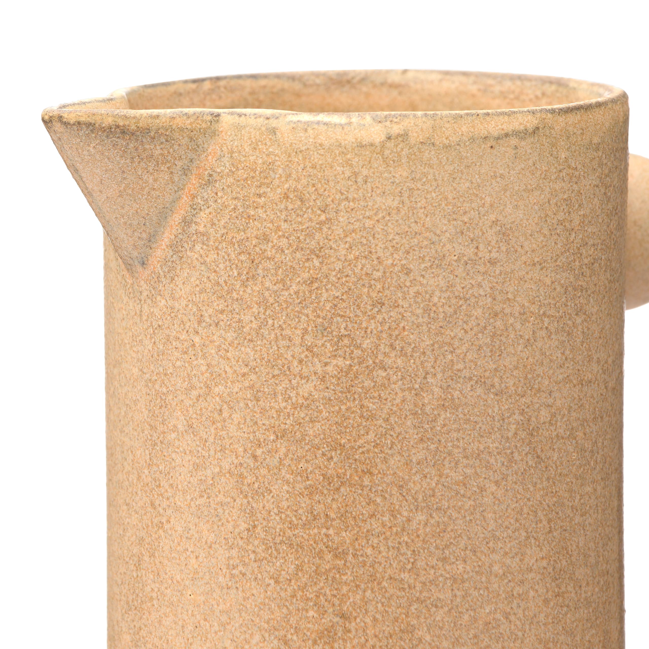 Creative Co-Op Modern Small Stoneware Pitcher or Vase, Putty Brown