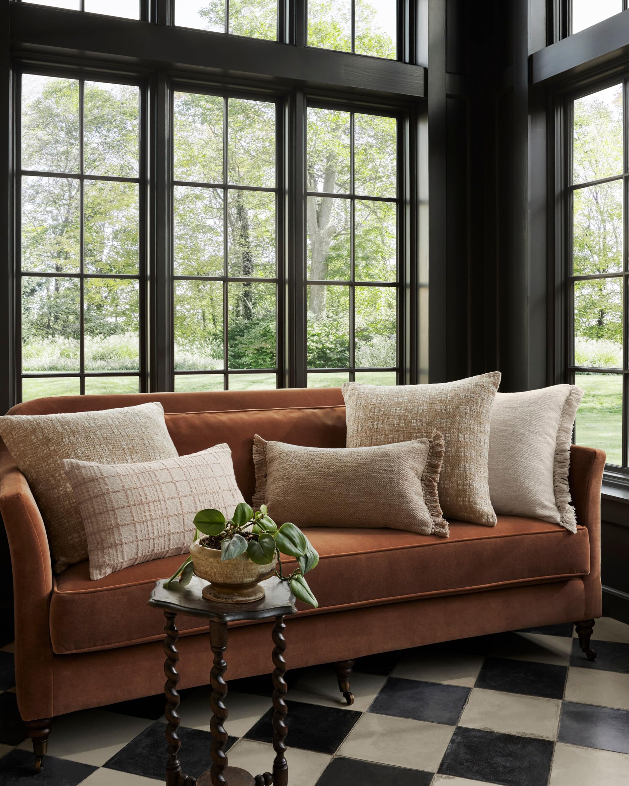 Loloi Magnolia Home by Joanna Gaines Liv Collection PMH0064 Beige 13'' x 21'' Cover w/Down Pillow