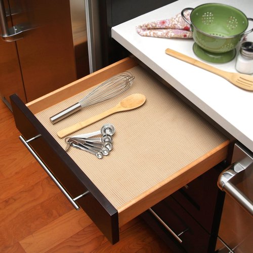 Con-Tact Brand Grip-N-Stick Adhesive Grip Shelf & Drawer Liner, 18 Inches by 4 Feet, Taupe