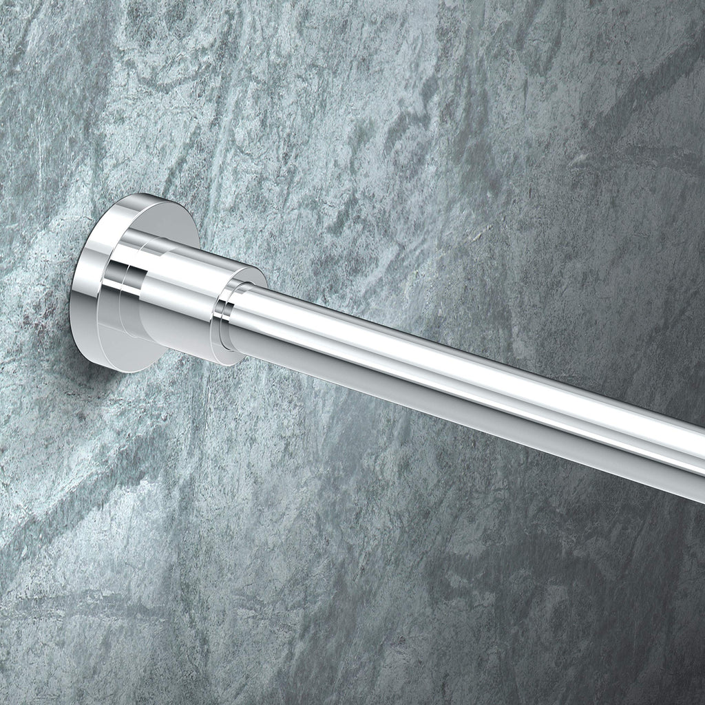 Gatco 829C Modern Minimalist Straight Shower Rod Set, 60 Inch, Chrome