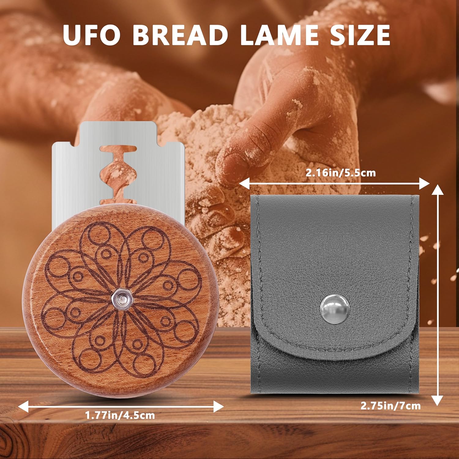 UFO Bread Lame Cutter - Sourdough Scoring Tool with 5 Blades & Storage Cover | Ideal for Artisan Bread & Baguettes
