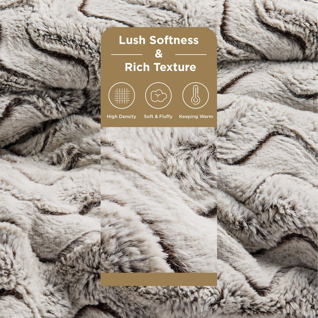 Bedsure Cozy Throw Blankets for Couch - Comfy Fuzzy Blankets and Throws，Warm Soft Plush Throws and Blankets for Sofa, Brown, 50x60 inches