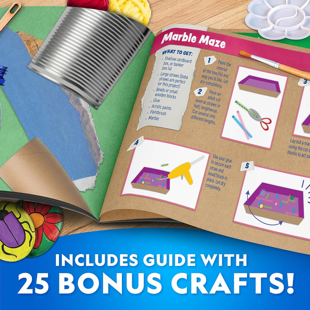 National Geographic Mega Arts & Crafts Activity Kit - 3-in-1 Craft Set for Kids | Build, Paint, Weave & Create