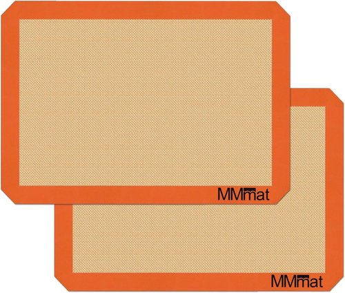 Best German Silicone Baking Mat - Non-Stick, Non-Slip Reusable Oven Liner | Set of 2 Half Sheet Mats