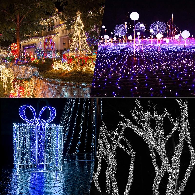 20ft Battery Powered Outdoor String Lights with Remote Timer, IP65 Waterproof, Multicolor LEDs (Variation: Multicolor+4)