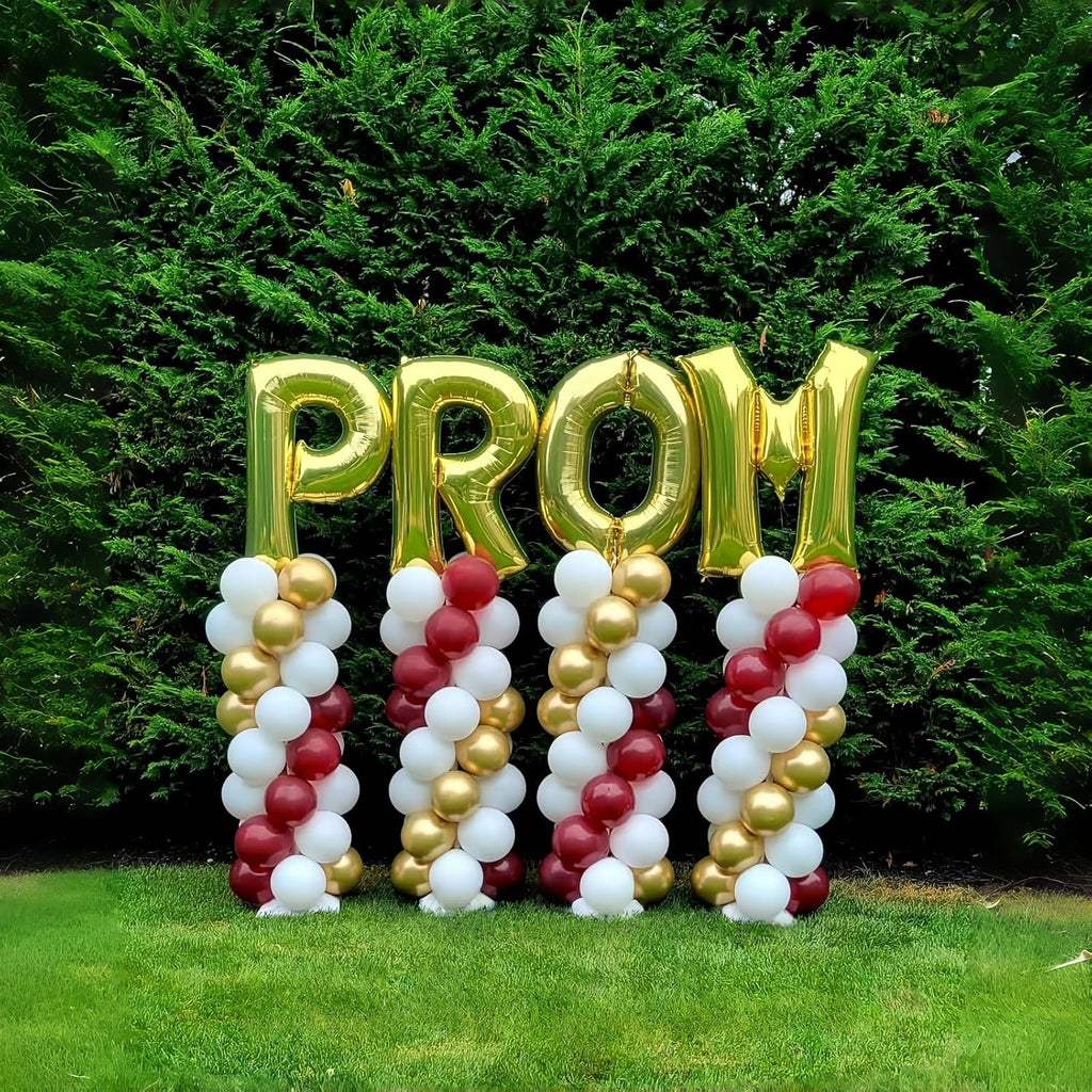Skiennix 40-Inch Gold Helium Alphabet Balloons - Large Custom Letter Decor for Parties & Celebrations