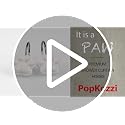Popkozzi Cat Paw Print Shower Curtain Hooks - 12Pcs Rustproof Rings