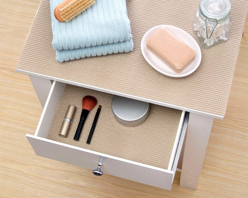 Con-Tact Brand Grip-N-Stick Adhesive Grip Shelf & Drawer Liner, 18 Inches by 4 Feet, Taupe