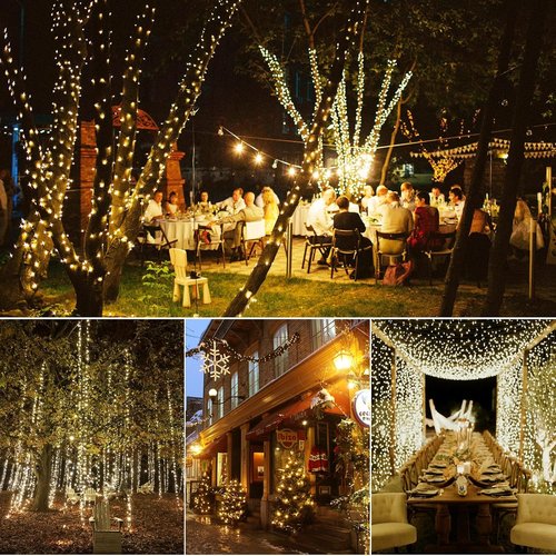 Dailyart Fairy Lights - 200 LED Warm White String Lights with Remote & Timer | 10ft for Bedroom, Party, Wedding Decor