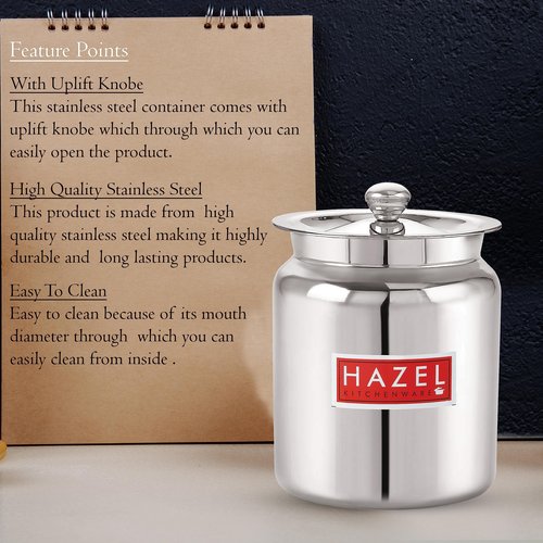 HAZEL 600 ML Stainless Steel Oil and Ghee Container for Kitchen | Multipurpose Oil Container