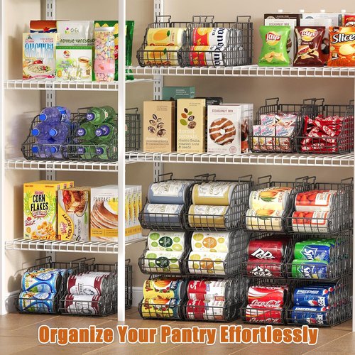 Can Organizer by [Brand Name] - 8-Pack Stackable Storage for Pantry & Fridge | Holds Up to 72 Cans