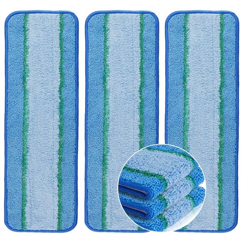 3 Pack Deep Cleaning Pad for Bona Hardwood Floor Cleaner Mop Replacement, Washable & Reusable Pads for Bona Family of Mops, Spray Mop Pads for Hard Surface Floors Cleaning