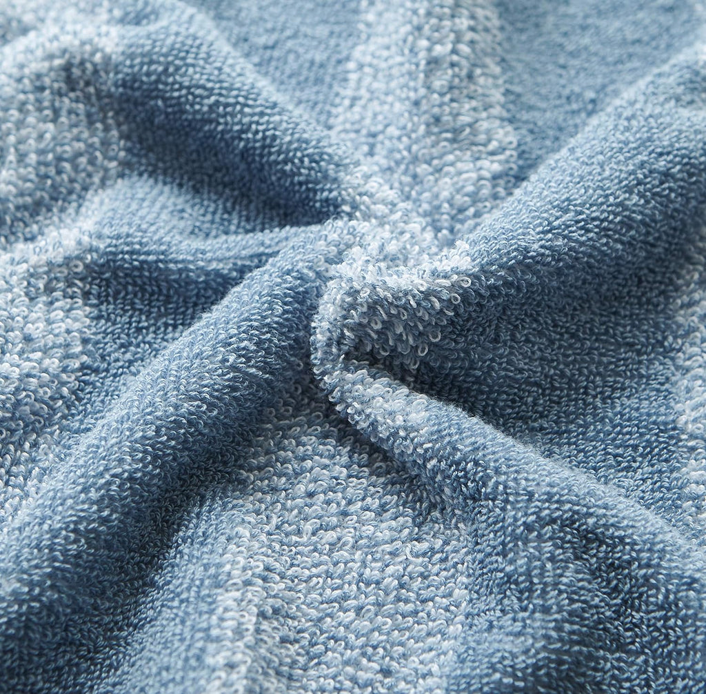 Nautica Bath Towel Set - Plush Cotton, Absorbent & Quick-Dry | Striped Americana Decor, Set of 6 in Oak Lake Blue