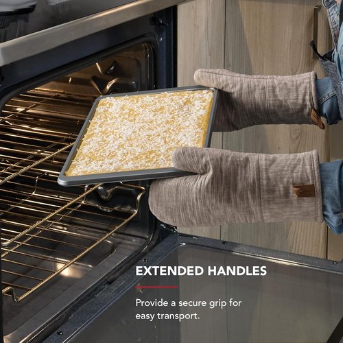 KitchenAid Baking Sheet - Premium Nonstick Aluminized Steel | 10x15 Inch | Contour Silver (Pack of 6)