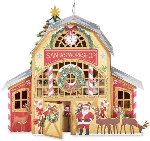 American Greetings Christmas Decoration - Magic Moments Santa's Workshop Design