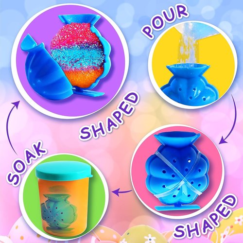 FunKidz Bouncy Ball Kit - Colorful Magic Bouncing Ball Making Set | 12 Individual Bottles for Kids Ages 6+