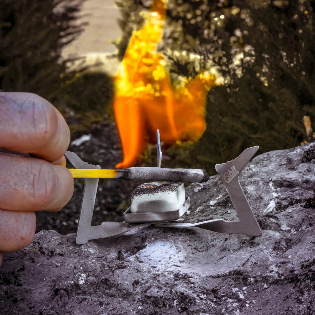 Esbit 4g Solid Fuel Tablets for Backpacking & Camping Stoves & Grills, 1300-Degree Smokeless Emergency Fire Starter Squares, 60 Pack