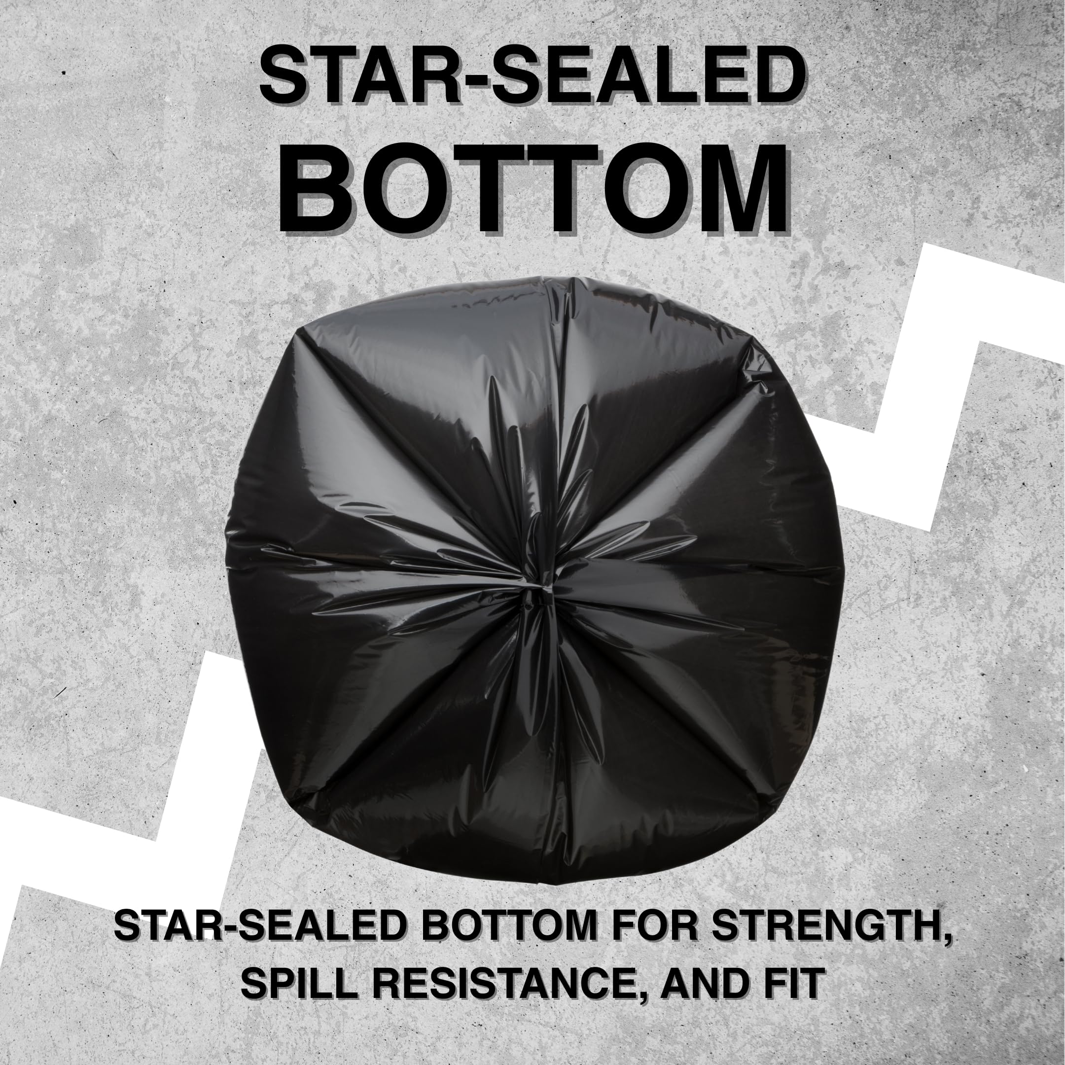 Top Knot Bags 55 Gallon Garbage Trash Bag 38X58" 1.2 Mil Black 100 Count Can Liner Bulk 56 Gallon 57 Gallon 58 Gallon 59 Gallon 60 Gallon 55-60 Gallon Made in USA