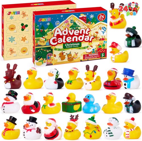 JOYIN Christmas Advent Calendar - 24 Days of Fun Rubber Duck Bath Toys for Kids | Perfect Holiday Gift