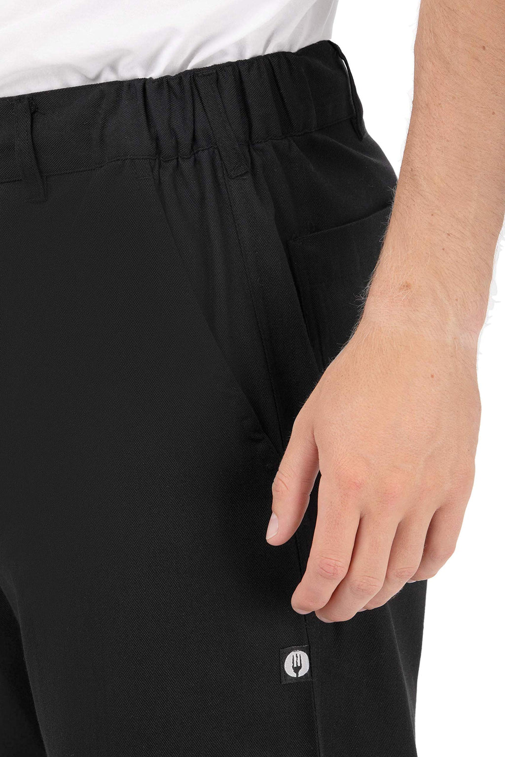 Chef Works Men's Professional Series Chef Pants, Black, Large