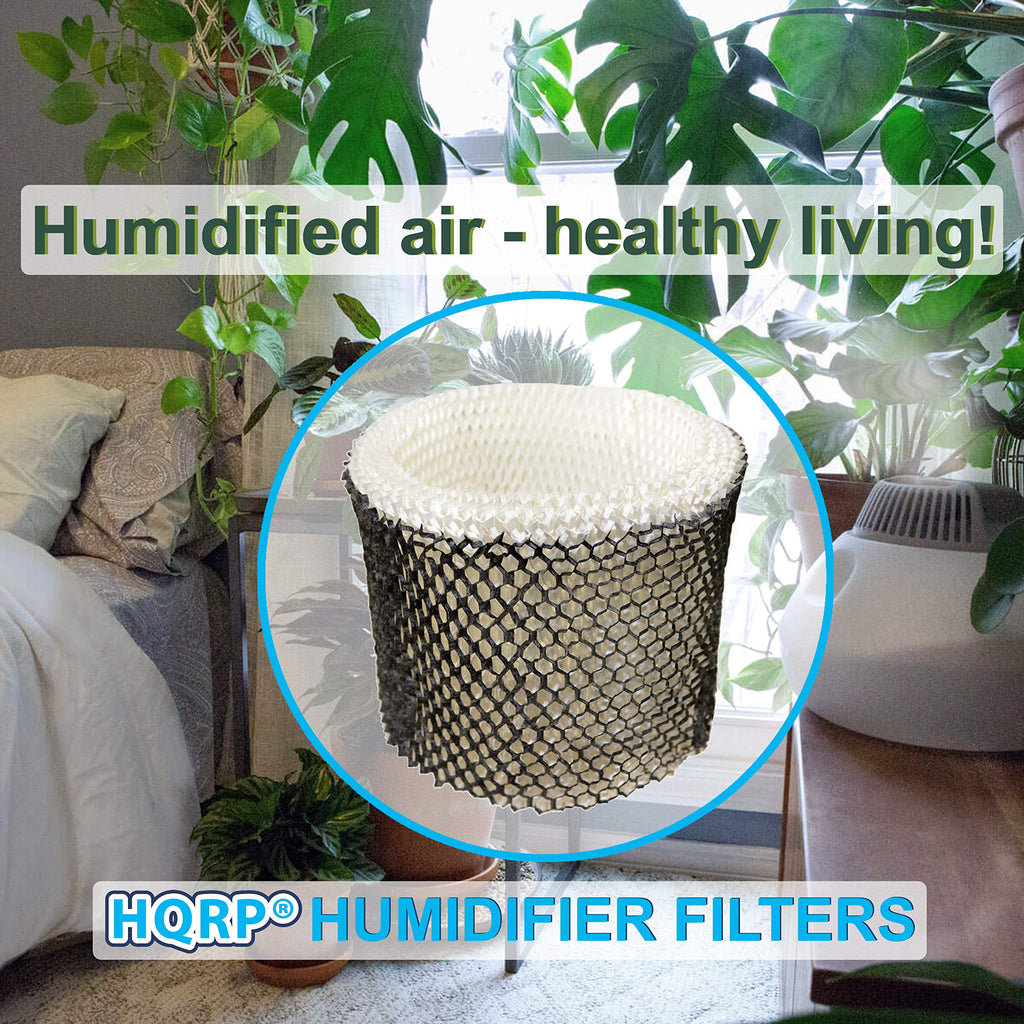 HQRP 2-Pack WF1 Wick Filter for Kaz 885 3000 3300 3400 EV710, Emerson HD200 HD300 HD400 HD1021 Evaporative Humidifers, WF-1 HDF1 K01 UFK01 Replacement