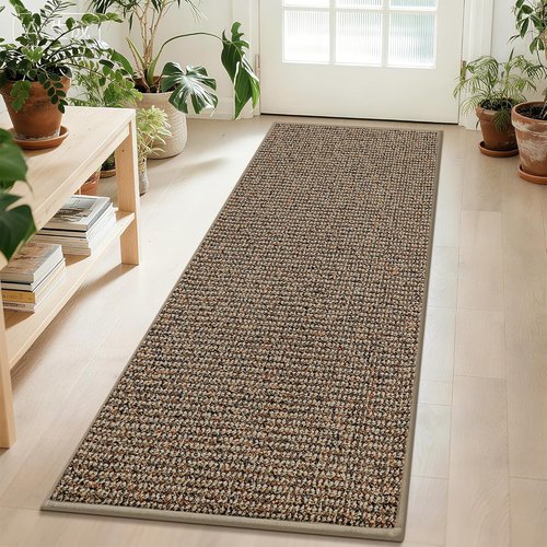 BEQHAUSE Hallway Runner Rug - Non-Slip, Washable & Stain Resistant | 2x6 Taupe Carpet for Entryway