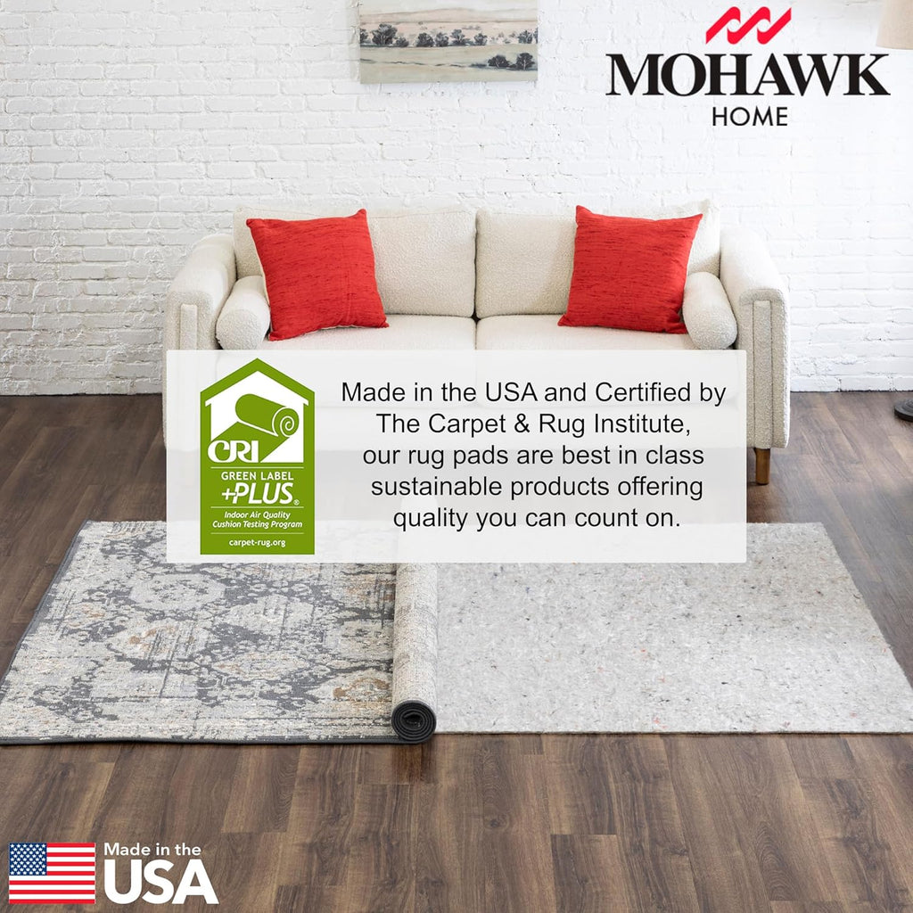 Mohawk Home Felt Rug Pad - 1/4 Inch Thick Cushion for Area Rugs | 8' x 10' Size, Protects Hardwood Floors