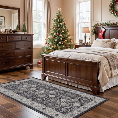 Hallway Washable Runner Rug - Vintage Soft Non-Slip 3x6 Entryway Carpet | Ideal for Kitchen, Living Room, Bathroom