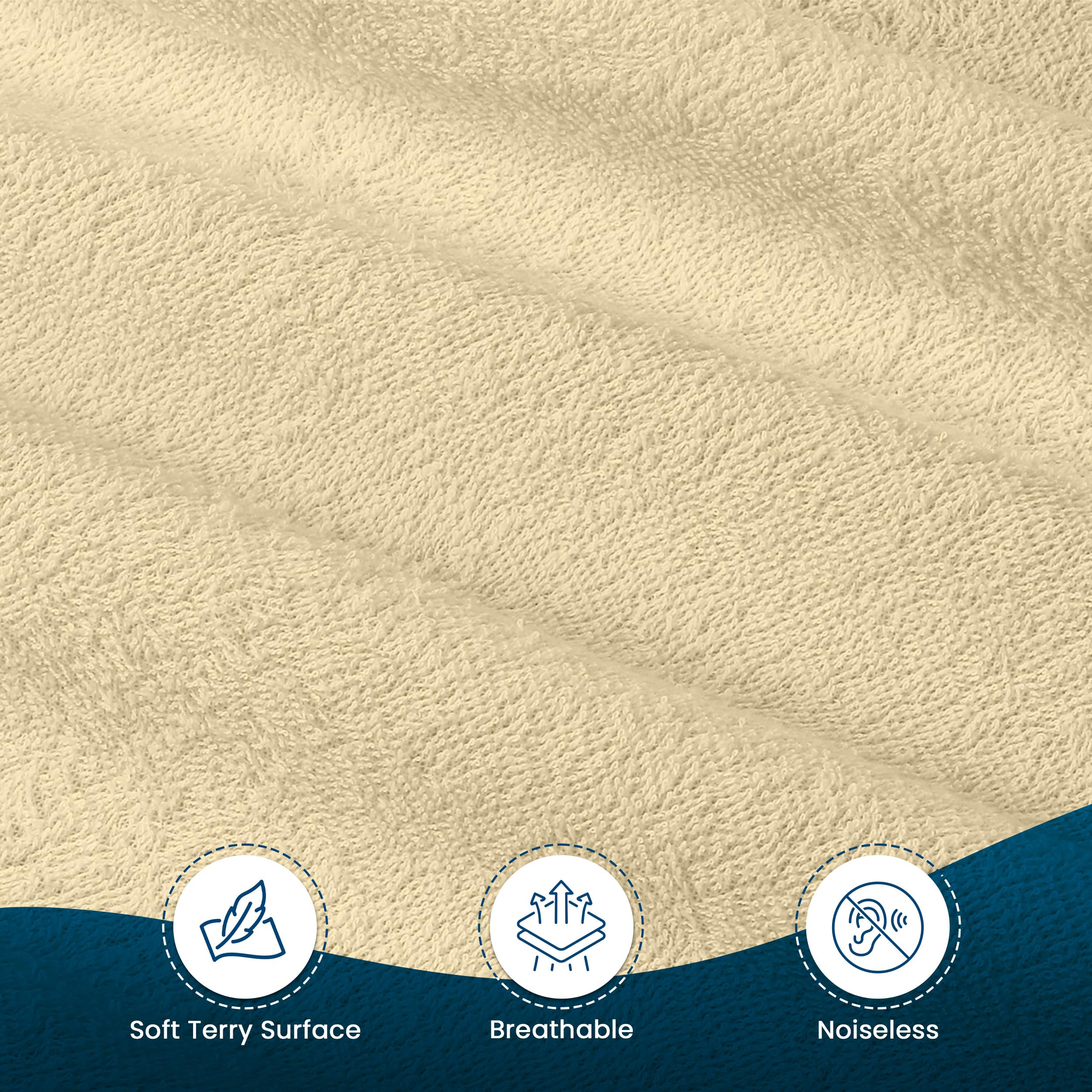 Twin XL Size Mattress Protector Waterproof, Premium 200 GSM Terry Mattress Cover, Soft & Breathable Bed Cover, Fitted Sheet Style Stretchable Deep Pockets 15" by Utopia Bedding (Beige)