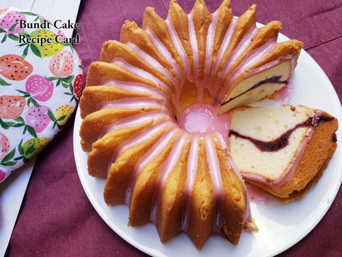 Nordic Ware Braided Bundt Pan + Recipe Card With Cake Finishing Tool Kit + Baking and Cooling Rack