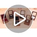 Wooden Engagement Ring Box with 2 Slots Black Inner Without Window - SLOZO