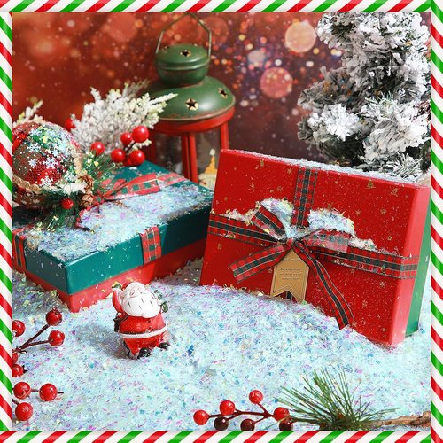 Aoriher Artificial Snow Glitter - Sparkling Blue Fake Snow for Crafts & Winter Decor | 0.55 Pound