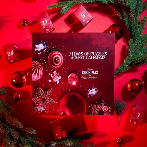 KreativeKraft Puzzle Advent Calendar 2025 - Fun Christmas Countdown with 24 Mini Puzzles for All Ages