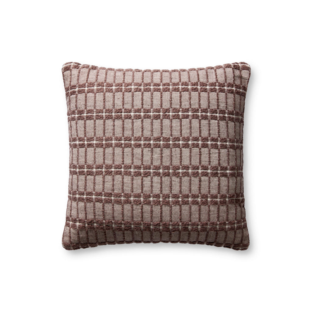 Loloi Chris Loves Julia Poe Collection PCJ0019 Burgundy 18'' x 18'' Cover Only Pillow