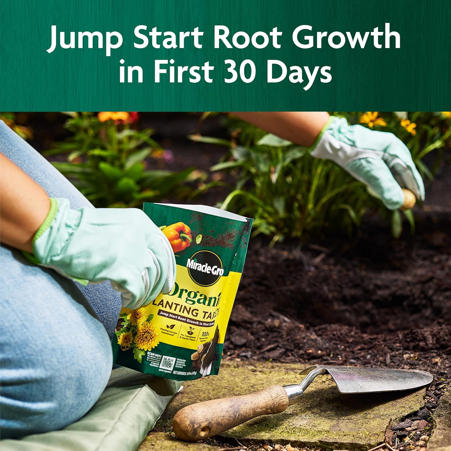 Miracle-Gro Organic Planting Tablets - Boost Early Rooting for Transplants | 20 Calcium-Infused Tablets